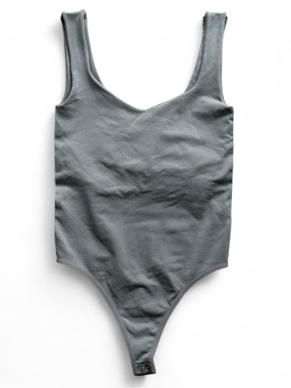 Free People Intimately Clean Lines Gray Bodysuit Minimalist Clean Girl Basic